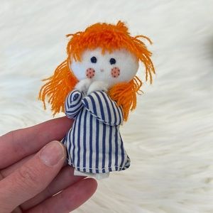 💝 Angel Ornament Orange Hair Blue Striped Dress HALLMARK 💝 $1 when Bundled 💝